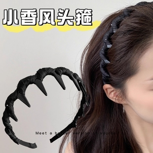 正反两戴缎面加厚反齿梳发箍2025新款高端蓬松高颅顶神器头箍发饰