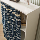 橱柜门帘免打孔柜子遮挡帘可移动衣柜置物架防尘帘轨道式 架帘子 鞋