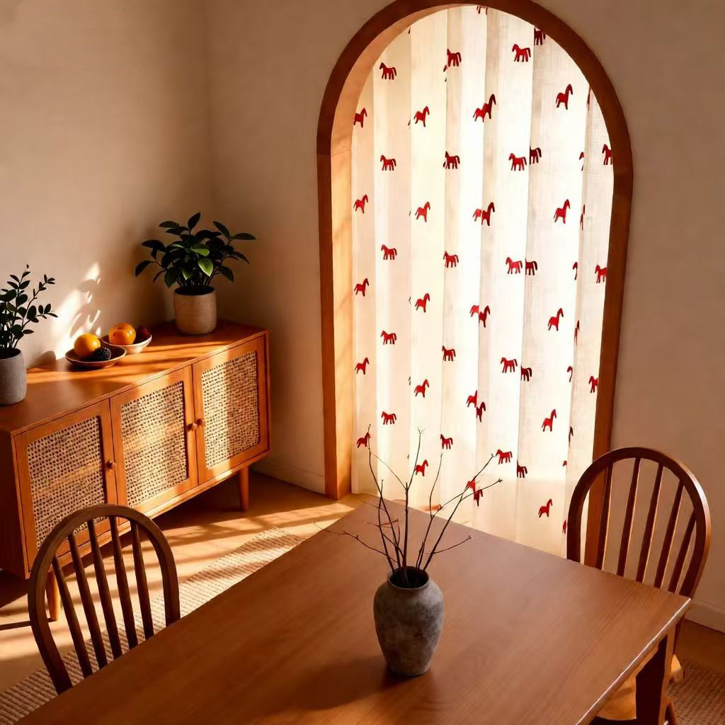 2026新款马年隔断帘门帘棉麻亚麻免打孔门帘魔术贴卧室厨房隔纱帘,居家布艺,门帘,淘宝优惠券,粉丝福利购,淘宝优惠卷