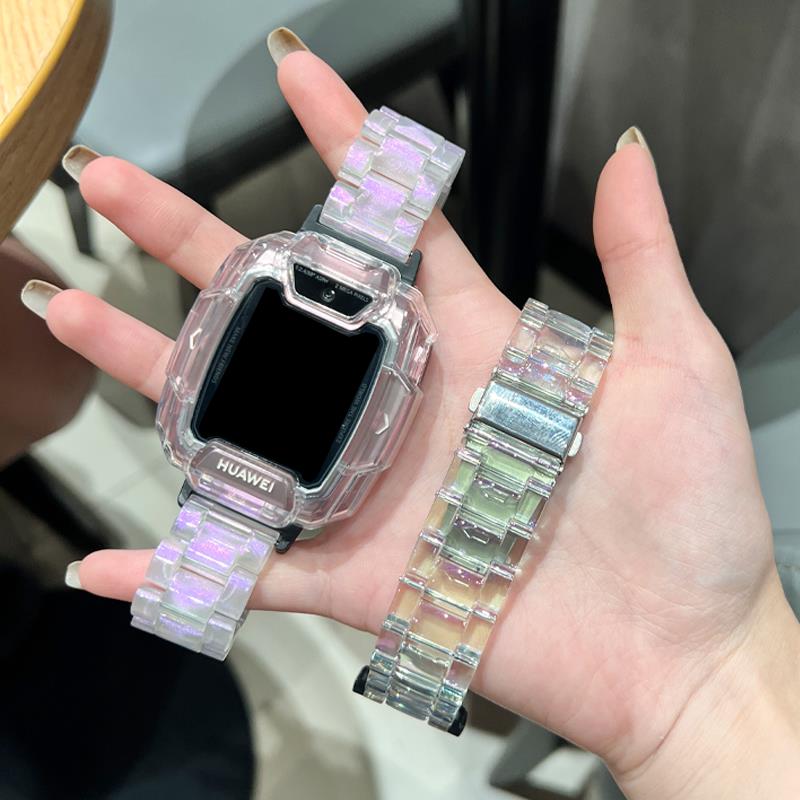 适用华为电话儿童手表5pro表带5/5Xpro/4pro/4x腕带3S/3pro/5透明