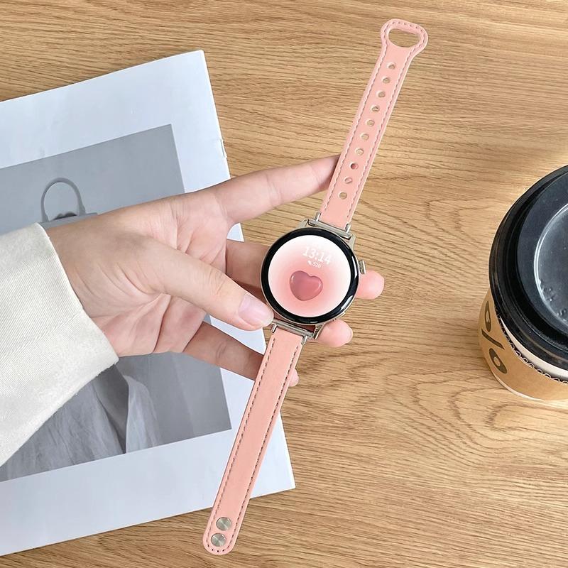 适用于华为手表GT4表带watch4/3pro手表带女款真皮皮带41mm荣耀手