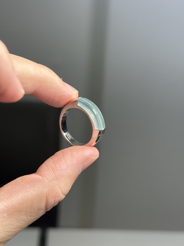 天然危地马拉翡翠戒指马鞍戒925银镶嵌