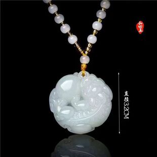 招财有求必应白玉抱球皮丘仿和田玉貔貅吊坠毛衣链厂家货源