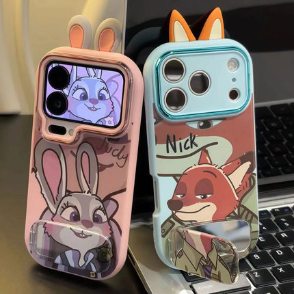 Couple Judy Suitable for Apple 17 Pro Max Fine Hole Chubby Phone Case iPhone 16/15/14/13 New