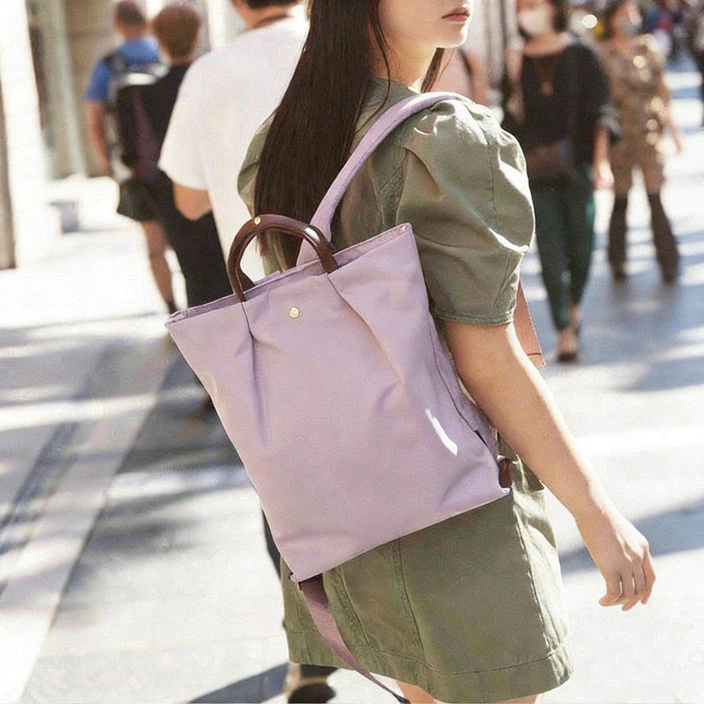 日本双肩包轻奢通勤尼手提包尼龙防水轻便女包背包学生书包大容量