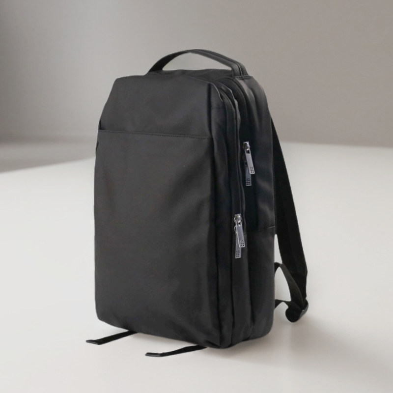 日式无印双肩包男女书包休闲防水笔记本背包14寸双开口通勤电脑包