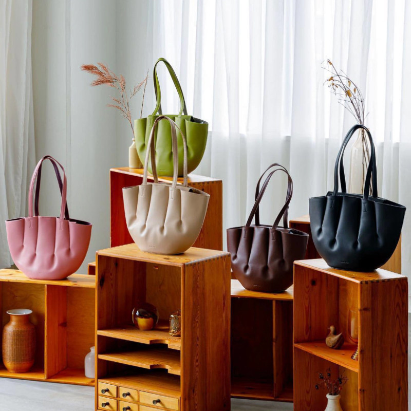 日本潮牌托特包单肩包PU皮革手提包背包贝壳包腋下包女包tote bag