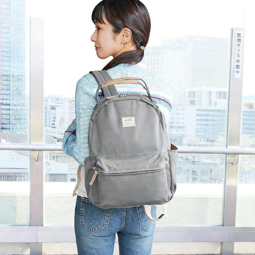 日本双肩包男女初高中学生书包尼龙布撞色休闲旅行防水背包妈咪包