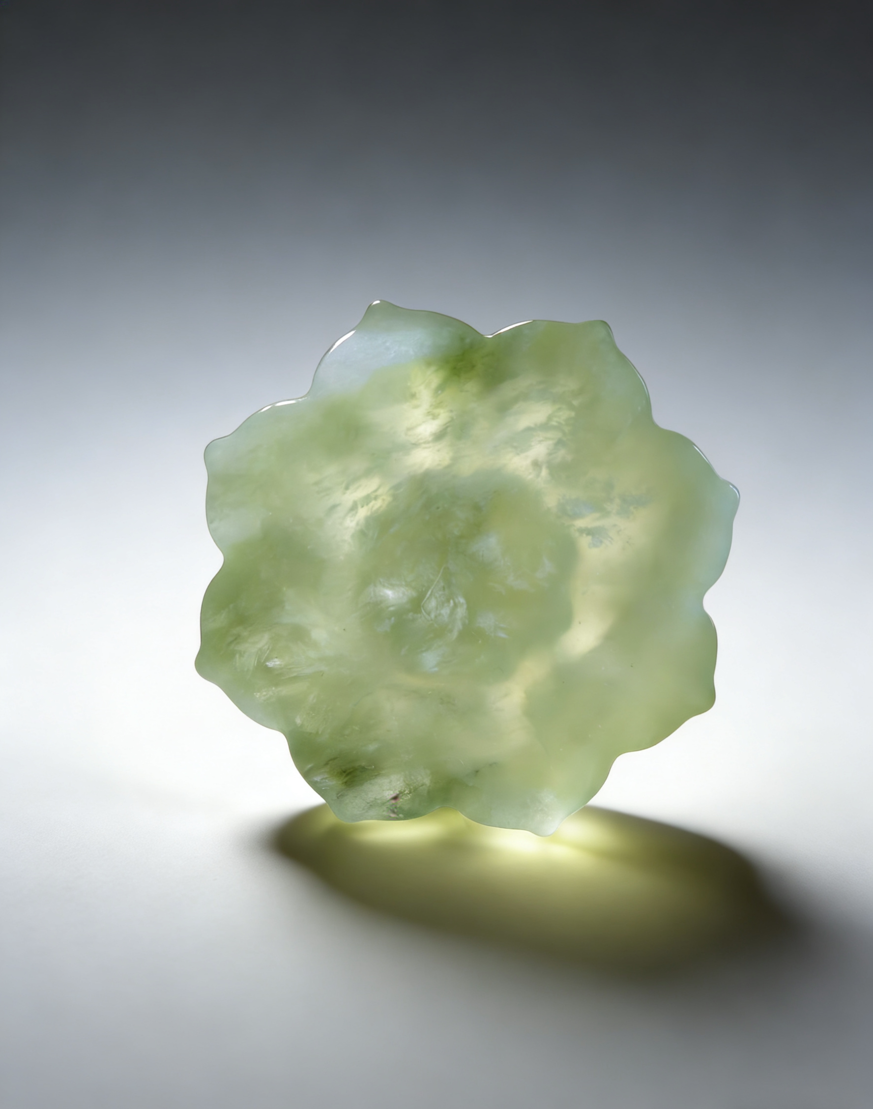 纯天然岫玉香插香座家居用水墨香插文艺莲花香插