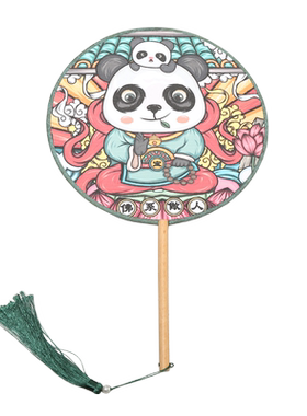 团扇汉服广告扇来图定制