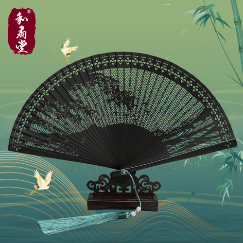 和扇堂全竹扇子5寸古风折叠扇