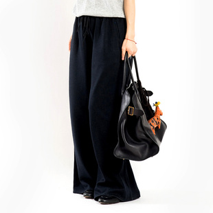 城市山民UrbanTribe2026春女式棉混纺针织松紧腰直筒裤CF79270