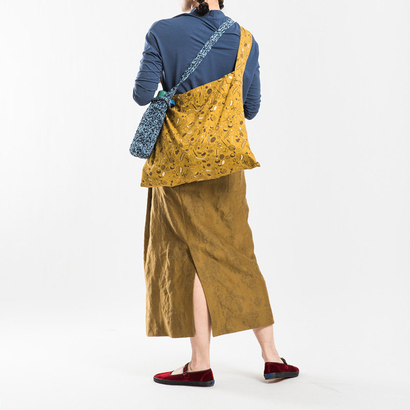 城市山民UrbanTribe女式棉种籽印花单肩包AF59043
