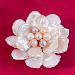 天然淡水珍珠胸针胸花女复古配饰别针韩国高档奢华气质开衫风衣