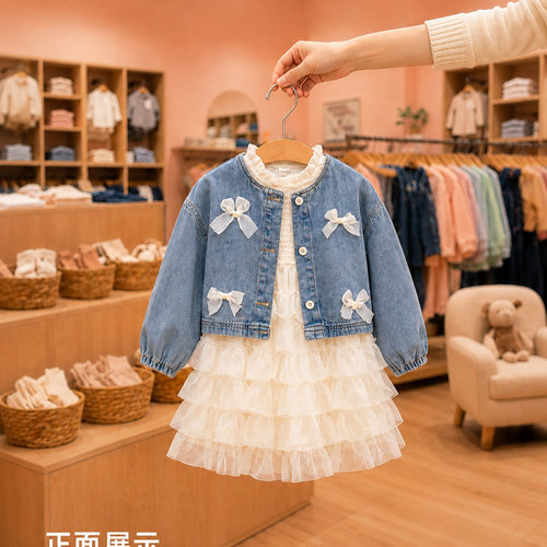 女童秋装连衣裙套装2026新款儿童