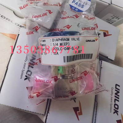 UNILOK 1/4MVCR手动隔膜阀 VCDLC-04M-SL-EP 议价