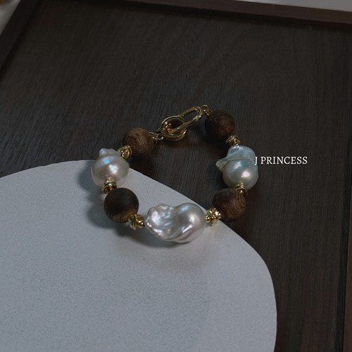 J PRINCESS·天然巴洛克珍珠手链沉香手串新中式复古风高级手串