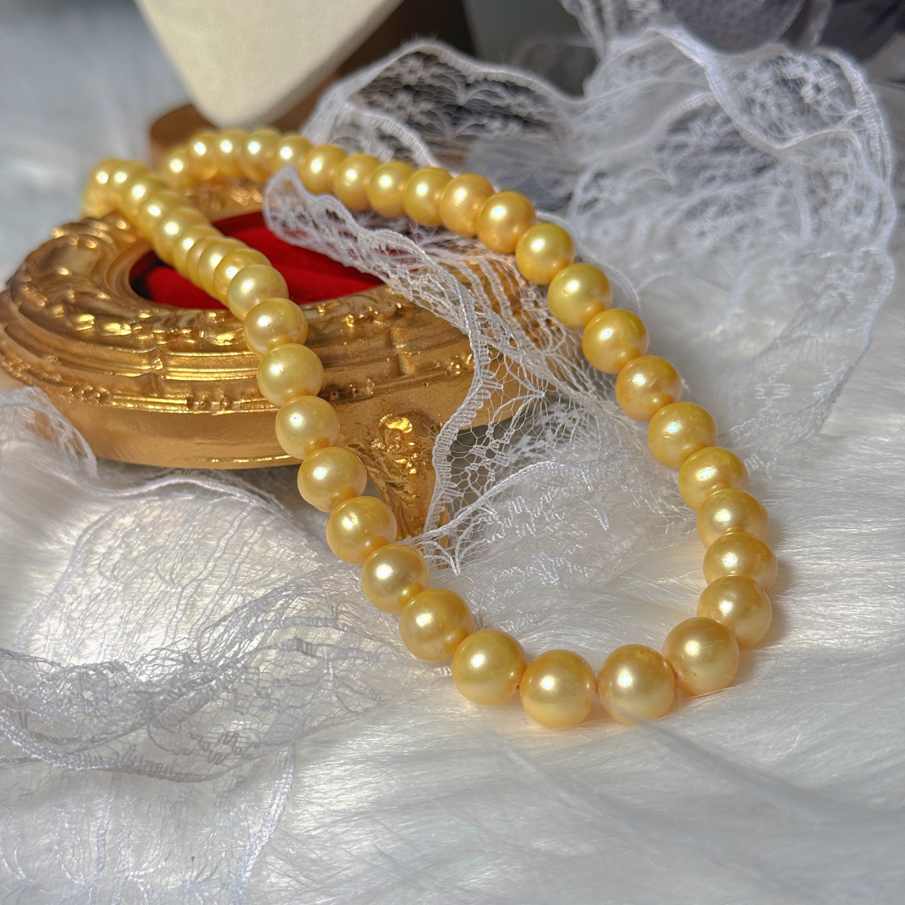 【J PRINCESS】天然淡水珍珠金珠项链纯天然珍珠项链