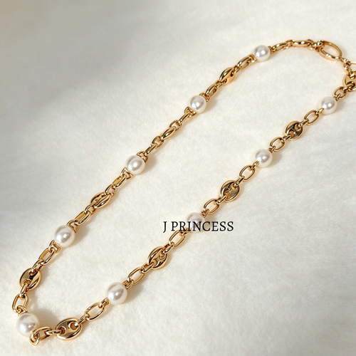 J PRINCESS·复古老钱风天然淡水珍珠项链锁骨链时尚百搭天然珍珠