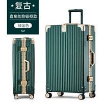 Ретро-угловой алюминиевый рамный зеленый золото