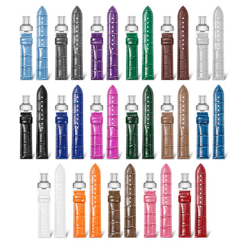 表带女真皮通用蝴蝶扣男女款柔软