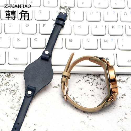 双面牛皮女士真皮8mm手表带