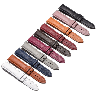 手表带女适配天梭浪琴阿玛尼dw天王表链表带真皮男蝴蝶扣手表配件