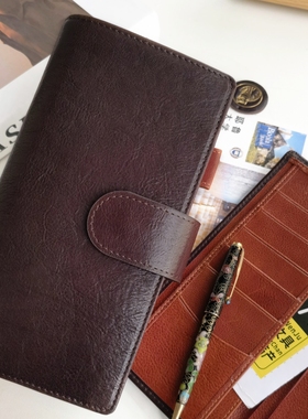 新品精选优质头层牛皮书衣 WEEKS真皮书封套 HOBO式周计划皮套