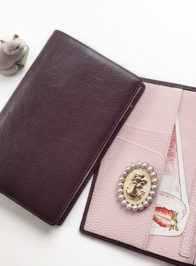 新品精选头层牛皮手帐活页奇葩二折A6 A7活页真皮本A6FC活页 大成