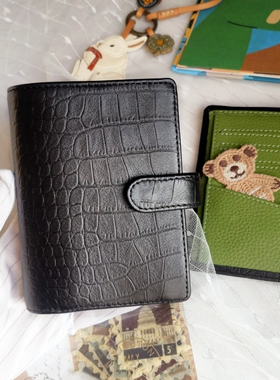 真皮a8活页 m5手帐小环笔记本牛皮活页 钱包便携记事本活页夹