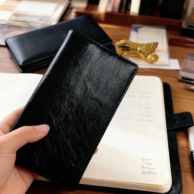 新意大利进口油蜡牛皮手帐活页二折FCA6PER A7真皮本A6narrow活页