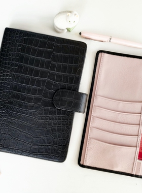 简约A6文库书封皮套 a5hobo式牛皮书套书衣 真皮手帐定页本记事本