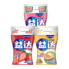 益达口香糖无糖木糖醇约70粒大瓶装草莓蜜瓜混合糖果清新口气零食