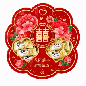 德芙喜糖甜蜜成双250g散装奶香白巧结婚婚糖情人节礼物糖果小零食