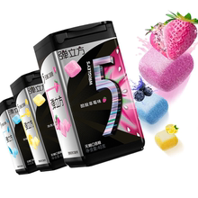 绿箭口香糖弹立方木糖醇40g3瓶装薄荷草莓柠檬清新口气旗舰店糖果