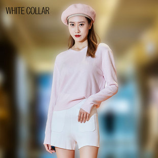 CC20 秋冬女士打底衫 套衫 烫钻长袖 203 纯羊绒V领宽松款