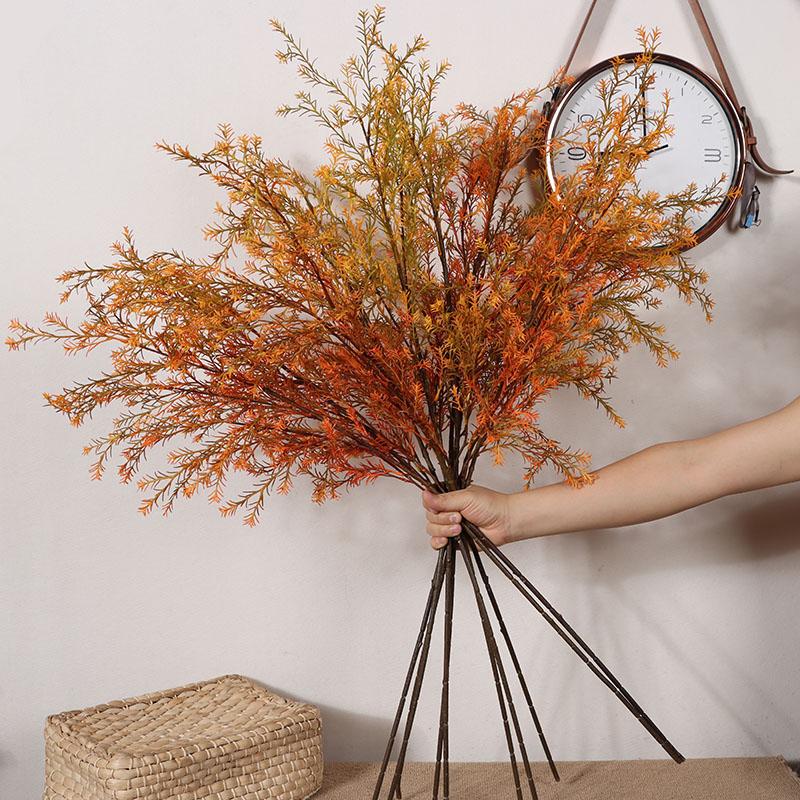 渐变秋色落地长枝千层金仿真花