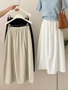 版型神了！巨显瘦遮胯松紧腰八角裙女春夏花苞裙百搭时尚半身长裙