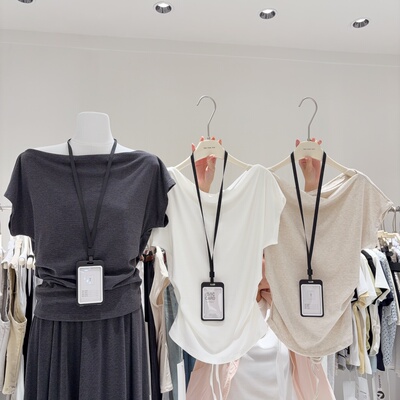 解锁N种风格！莱塞尔棉一字肩t恤女蝙蝠袖上衣修身显瘦打底衫纯色