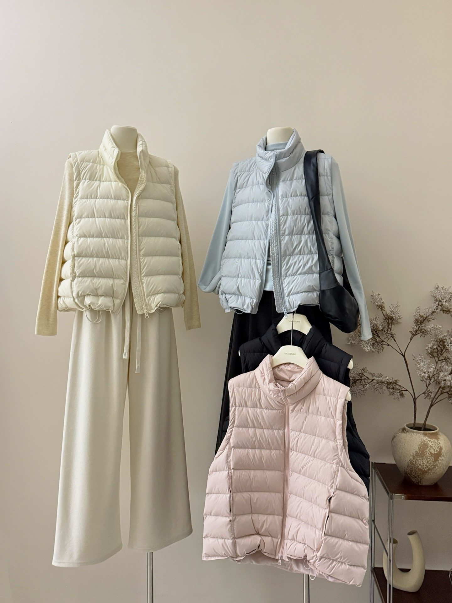 填充达标50白鸭绒排骨羽绒马甲女韩版立领保暖显瘦宽松坎肩背心