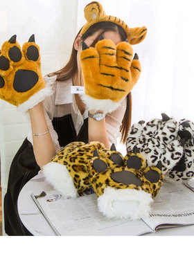 熊掌爪子虎爪猫爪情侣暖手老虎女