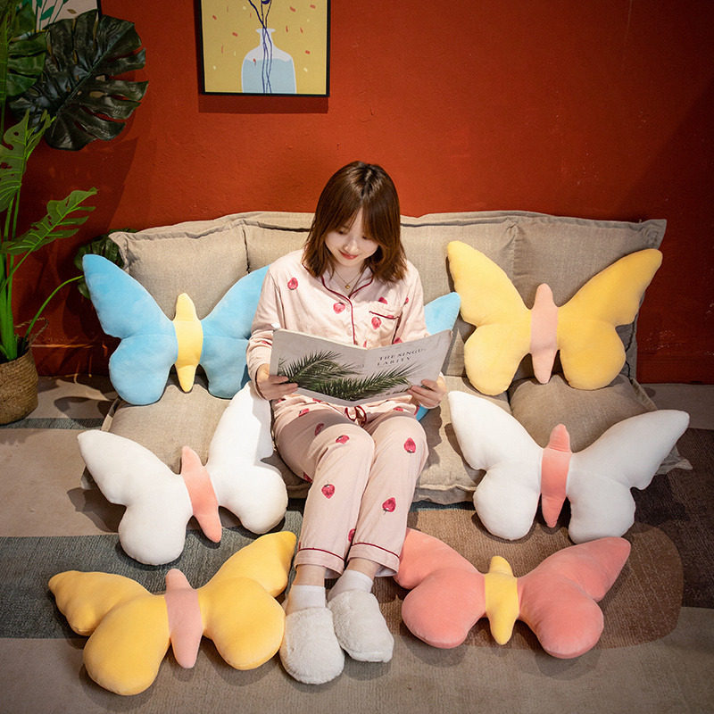 卡通蝴蝶抱枕公仔毛绒玩具可爱风车靠垫玩偶椅子坐垫娃娃生日礼物,玩具/童车/益智/积木/模型,毛绒/玩偶/公仔/布艺类玩具,淘宝优惠券,粉丝福利购,淘宝优惠卷