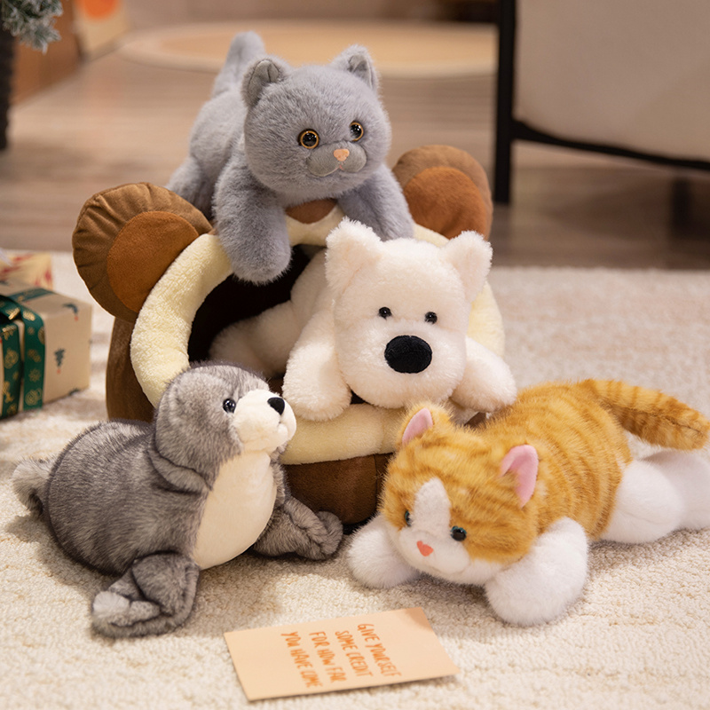 呆萌猫咪公仔毛绒玩具抱枕玩偶女
