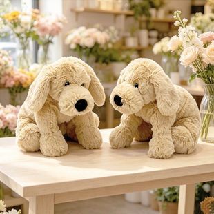 卡通姿金毛公仔毛绒玩具仿真小黄狗抱枕玩偶儿童安抚娃娃生曰礼物