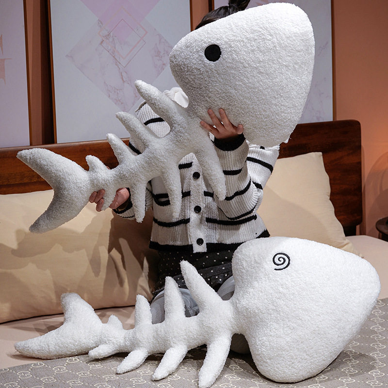 卡通鱼骨头抱枕公仔毛绒玩具鱼刺睡觉枕头夹腿长条枕玩偶生曰礼物,玩具/童车/益智/积木/模型,毛绒/玩偶/公仔/布艺类玩具,淘宝优惠券,粉丝福利购,淘宝优惠卷