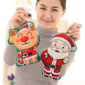 圣诞老人系列毛绒玩具公仔驯鹿雪人抱枕靠垫玩偶布娃娃节日礼品