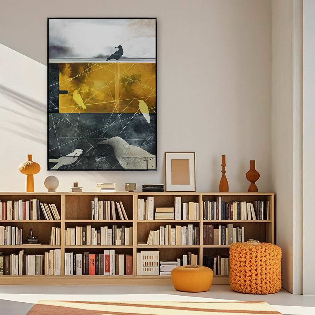 法式小众艺术装饰画玄关柜餐厅设计师软装样板房挂画现代轻奢壁画图片