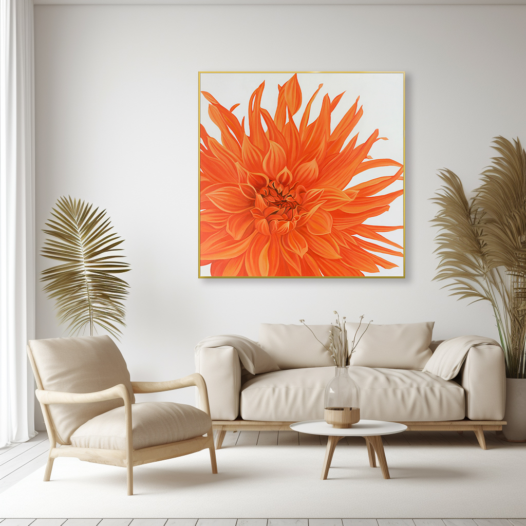 花卉植物画现代轻奢装饰画客厅餐厅卧室沙发背景框画挂画壁画图片