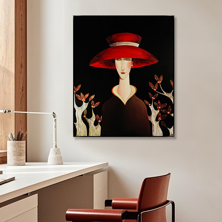 人物画设计师样板房酒店民宿售楼处样板间装饰画法式古典装饰画图片