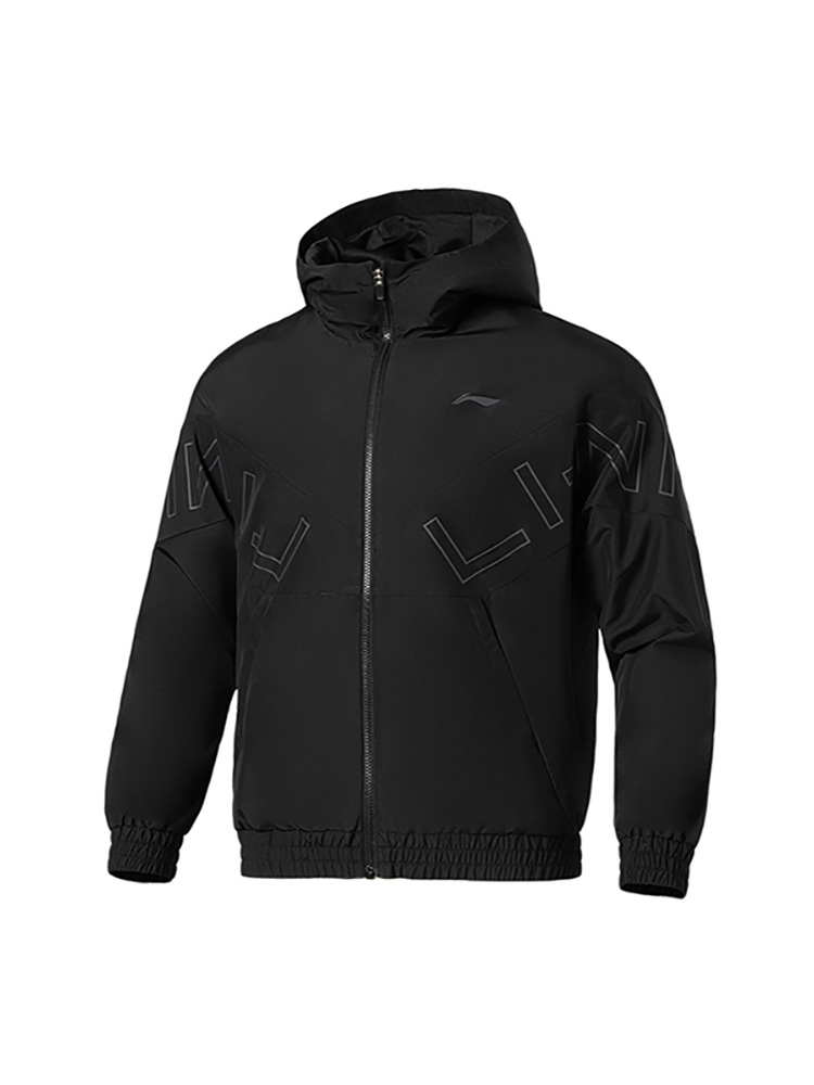 李宁正品新款男子健身系列运动休闲时尚帅气连帽夹克外套AFDS007